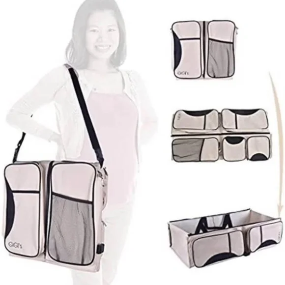 GiGis Baby 3 in 1 Diaper Bag, Travel Bassinet & Portable Diaper Changing Station - Picture 1 of 9